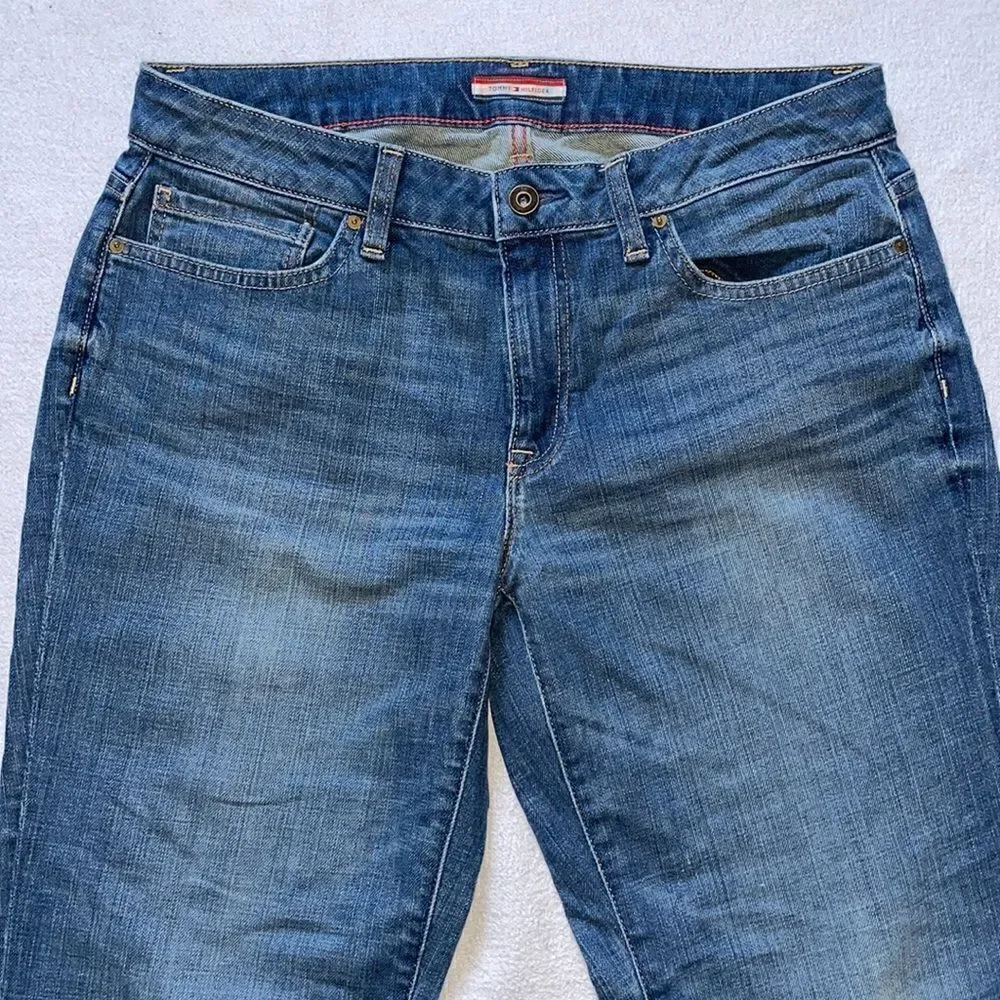 Tommy Hilfiger Rolled Cropped & Rolled Denim Capris (Size: 8)